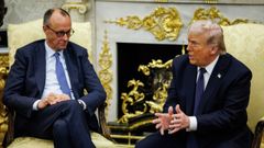 El canciller alem�n, Friedrich Merz, junto al presidente de EE.UU., Donald Trump.