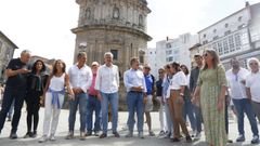 Alfonso Rueda y Alberto N��ez Feijoo esta ma�ana en Pontevedra