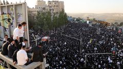 Manifestacin de judos ultraortodoxos en Jerusaln.