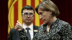Carme Forcadell, en el parlamento