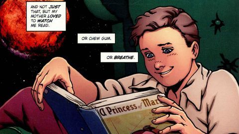 Detalle de una de las vi�etas del c�mic sobre Stan Lee en su edici�n original estadounidense