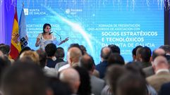 La conselleira de Econom�a, Mar�a Jes�s Lorenzana, en la presentaci�n de la compra p�blica precomercial