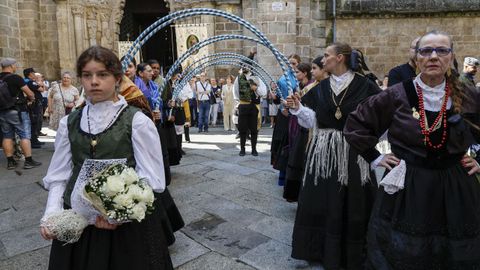 Procesin de Corpus Christi en Ourense con la Real Banda de Gaitas de la Diputacin.