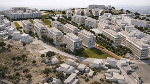 Recreaci�n de c�mo quedar� el residencial de 1.265 viviendas que se construir� en el Sagrado Coraz�n de Lugo a partir del 2028