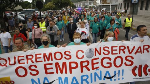 Manifestacin de apoyo a las trabajadoras de Albo, en Viveiro este jueves