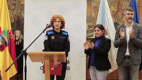 En Vilagarc�a a lectura do manifesto correu a cargo da polic�a local Dolores G�mez
