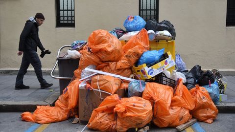 Basura en las calles de A Coru�a