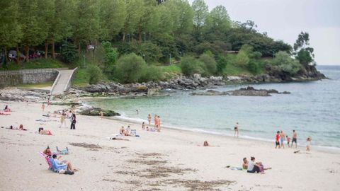 En Portocelo, en Mar�n, la de este lunes fue una jornada de playa.