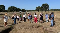 Visita de las autoridades al campamento romano de Ciadella en Sobrado. 