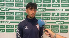 El futbolista del Celta Yoel Lago, tras el partido ante el Elche.