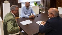 Luis Menor P�rez, con Andr�s Hermida Trastoy y Jos� Ram�n Justo Feijoo.