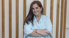 A escritora Arantza Portabales, en Santiago, onde reside desde hai 30 anos