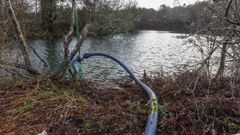 Imagen de la balsa de agua limpia objeto de actuaci�n ayer por parte de la Xunta de Galicia.