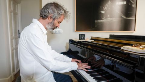 James Rhodes (Londres, 1975), retratado estes das en Madrid.