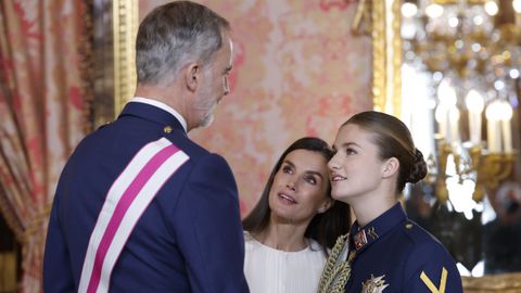 Charla entre los reyes y la princesa Leonor 