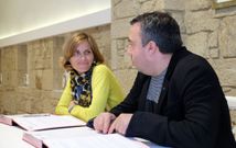 Nava Castro y el presidente de la Asociaci�n Nove Grupo Gastron�mico, Miguel �ngel Campos. 