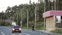 La carretera AC-862, a su paso por el municipio de Cerdido