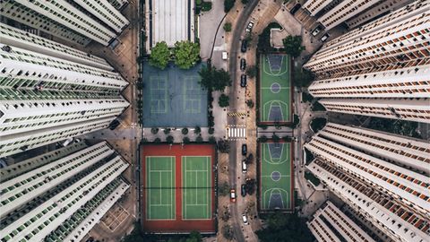 �Comodidades� se titula esta toma de dron seleccionada tambi�n en categor�a urbana