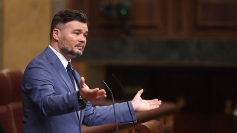 El portavoz de Esquerra Republicana de Catalu�a, Gabriel Rufi�n, en una intervenci�n en el Congreso.