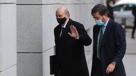 El exministro del Interior, Jorge Fern�ndez D�az en una comparecencia en la Audiencia Nacional