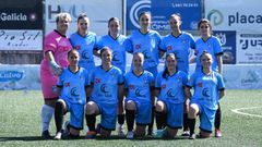 El once inicial de al EFM Boiro en el partido de este domingo ante el Berganti�os.