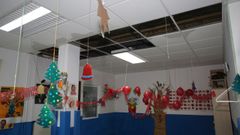 As� llov�a en el interior de la escuela infantil municipal de Vilagarc�a