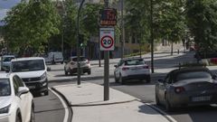 El radar informativo instalado en sentido bajada en el nudo de Concheiros