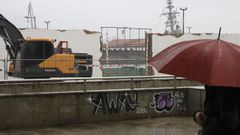 Inicio de las obras de derribo de la muralla, el viernes