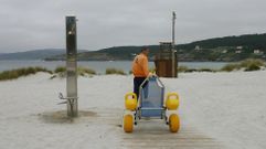 Socorrista en Laxe, en imagen de archivo