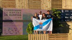 Los deportistas viveirenses, en el Nacional de surf