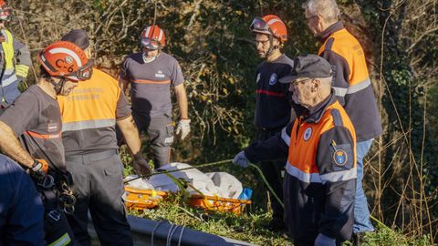 El cadver de Concepcin Vzquez, la vecina de Arcos desaparecida, estaba en una zona del ro Arenteiro, en O Carballio, de difcil acceso.