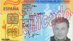 DNI falsificado con la fotograf�a de Alec Baldwin