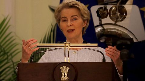 Von der Leyen en su reciente visita a La India 