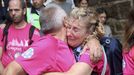 Llegada al Obradoiro de la peregrinacion de enfermos de ELA