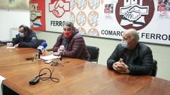 Santiago D�az (CC.OO); Jos� Antonio D�az (UGT) y Manuel Grandal (CIG)