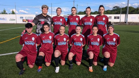Equipo titular de la EFM Concello de Boiro contra el Calo.