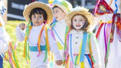 Los m�s peque�os, disfrutando del Entroido este viernes en Carballo