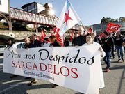 Una de las manifestaciones contra los despidos en Sargadelos. 
