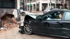 Una imagen del accidente que ha afectado a las oficinas del Sespa en Oviedo