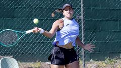 J�ssica Bouzas Maneiro, durante un entrenamiento en Vilagarc�a de Arousa