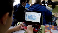 Alumnos de segundo de ESO en un instituto gallego