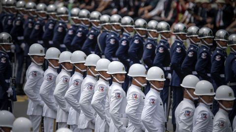Parada en un acto oficial de la guardia de honor del Ej�rcito de Taiw�n.