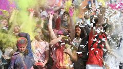 En la imagen, una fiesta �Holi� celebrada recientemente en A Estrada