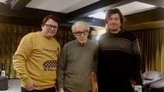 El director y productor de animacin corus Xos Zapata (izda) junto a su socio Lorenzo Degl'Innocenti y Woody Allen
