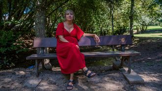 En el parque del barrio de Valadares, en Vigo, donde le dio forma al programa Af�rrate.