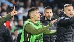 El jugador del Celta Manu Fern�ndez, durante uno de sus partidos como suplente esta temporada.