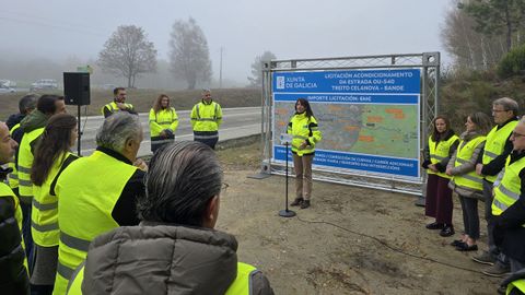 La conselleira Allegue presentó las obras de ampliación de la OU-540 en Bande