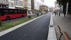 Trabajos para ultimar el nuevo carril bici de los Cantones