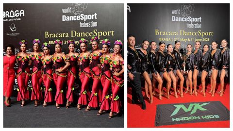 Dos de los equipos campeones del mundo: Revolution UPA y Narn Kids, los dos de Narn