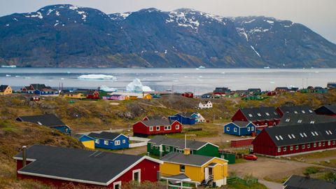 Poblaci�n de Narsap, en Groenlandia